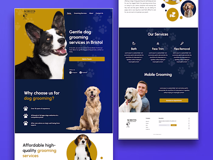 Dog Grooming Service Website
Close the dialog
