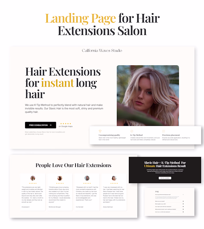 Hair Extensions Landing Page 