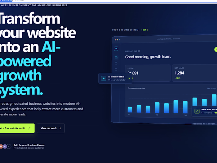 DentalGrowth AI | AI-Powered Website Growth Systems