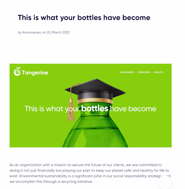 Content Creation for a Recycling Project