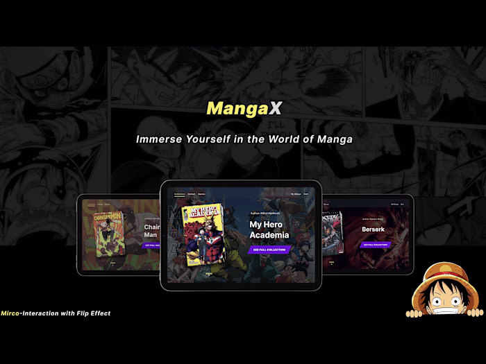 Manga flip micro-interaction