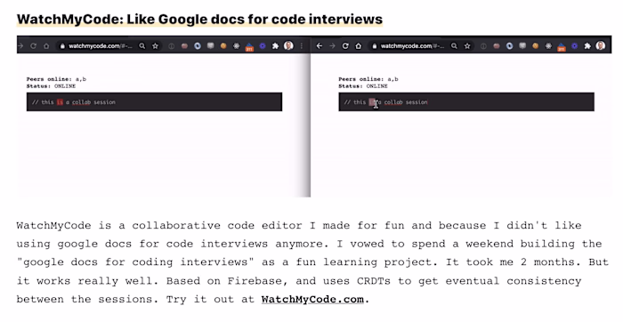 Collaborative web based Code editor