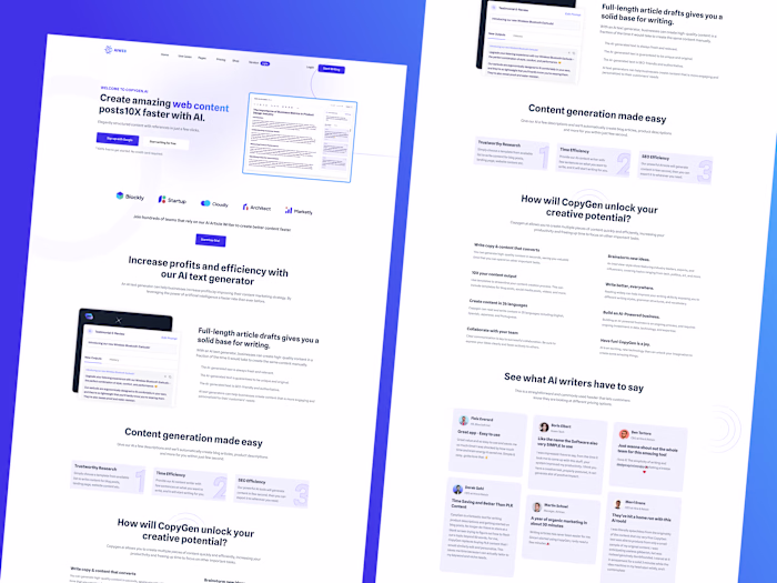 AI-Powered SaaS Website Design