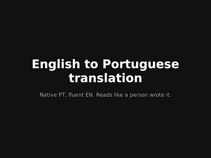 Sample localization: EN to PT-BR, app landing page