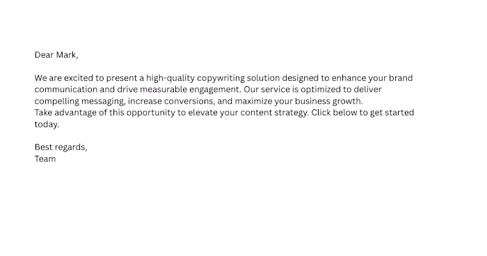 I read an email today.