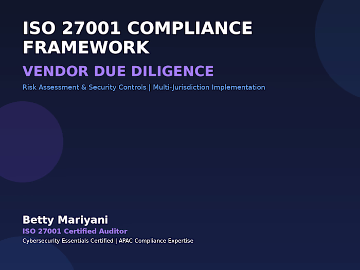 ISO 9001 & ISO 27001