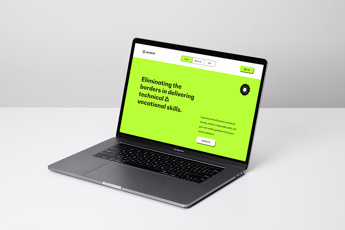 Neobrutalism Landing Page Concept (VOCTECH)