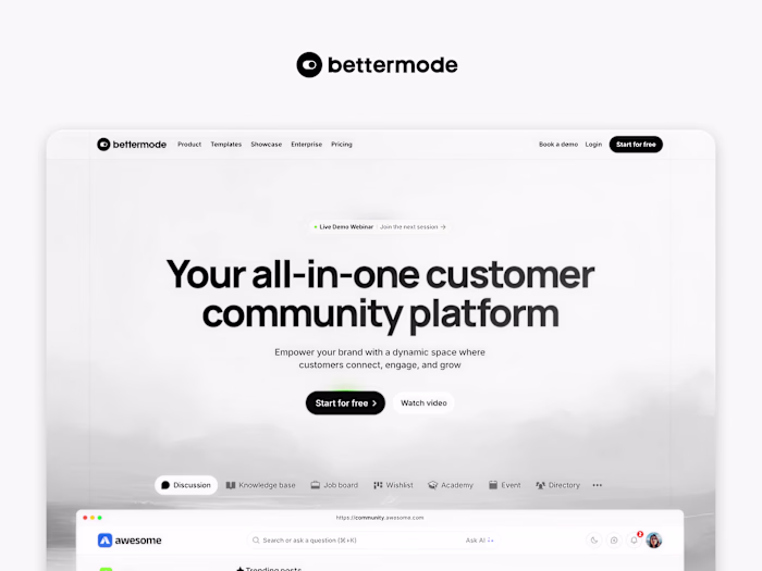 Bettermode Marketing Website Design