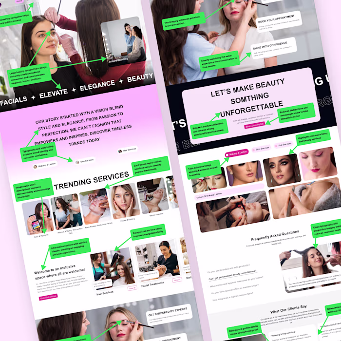 Premium Beauty Salon Landing Page