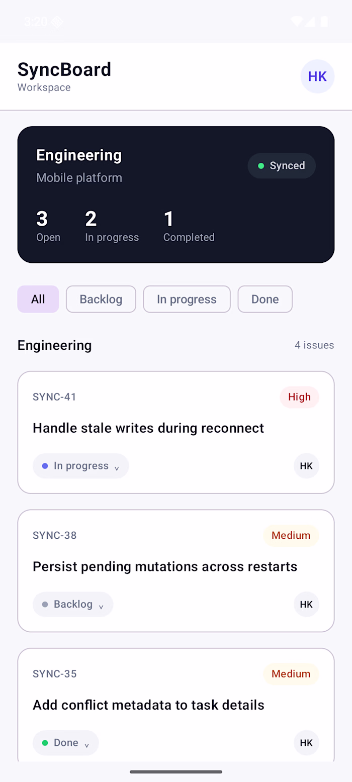 SyncBoard — Offline First Kotlin Multiplatform App