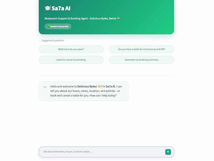 Built a Restaurant Support &