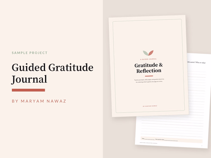 Guided Gratitude Journal: Printable Interior