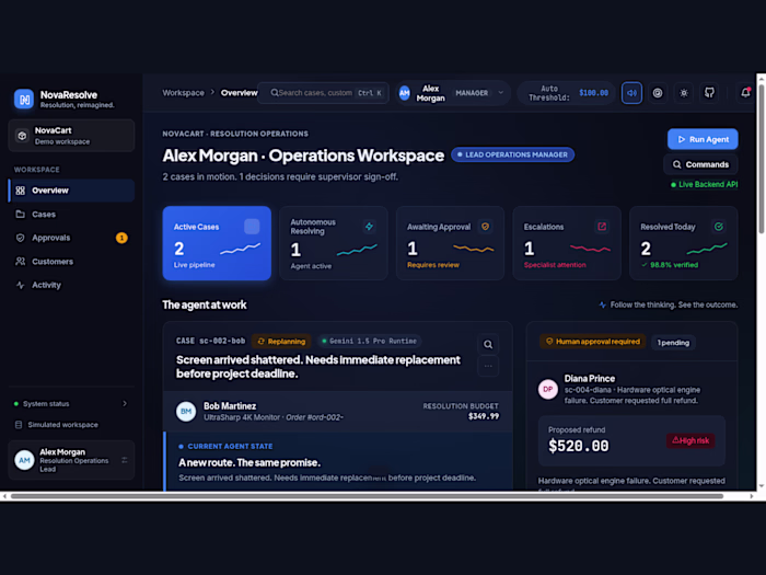 NovaResolve - Customer Resolution Demo