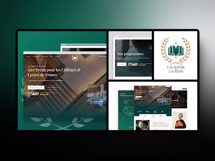 Brand Identity and Web Design Académie des Lauriers