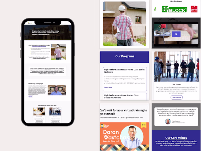  Website Build for Energy-Efficient Training on Kajabi