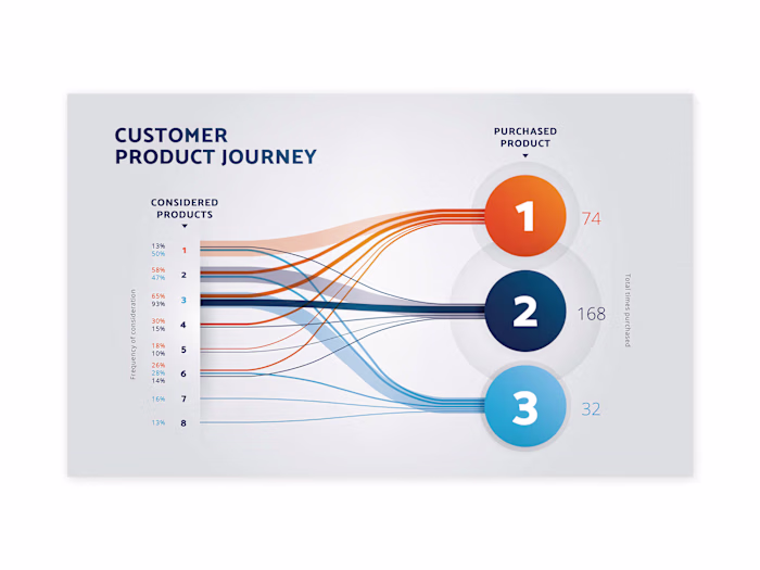 Customer product journey infographic