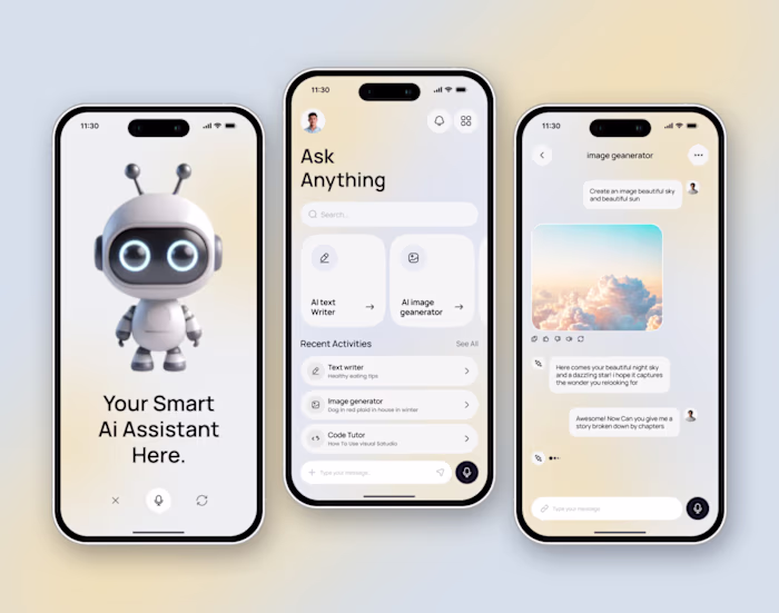 Hi Guys, 👋 This is my exploration for Ai Chat Bot Mobile Ap...