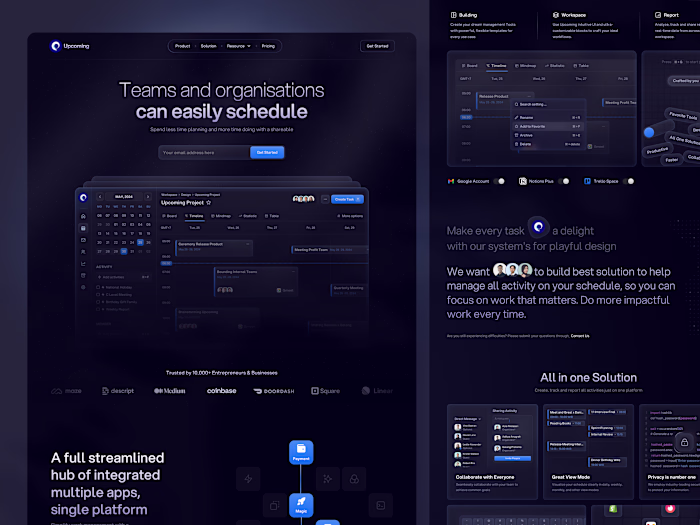 Upcoming - Team Scheduling Platform