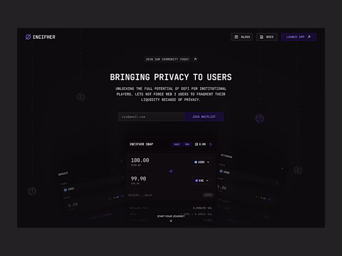 Encifher | Product Design | Web 3.0