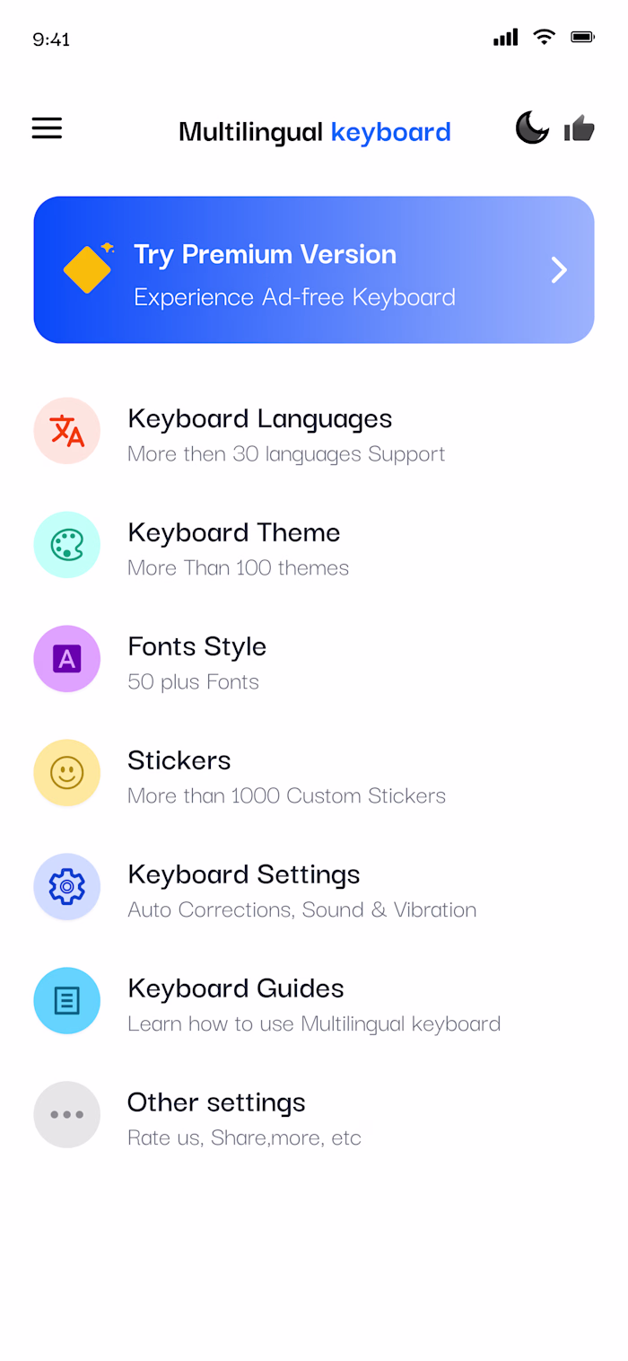 A multilingual Android keyboard built