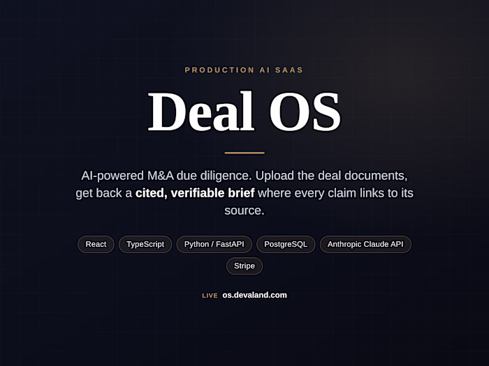 Deal OS — Production AI