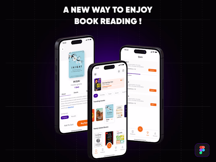 Digital book reading app I UI/UX design
