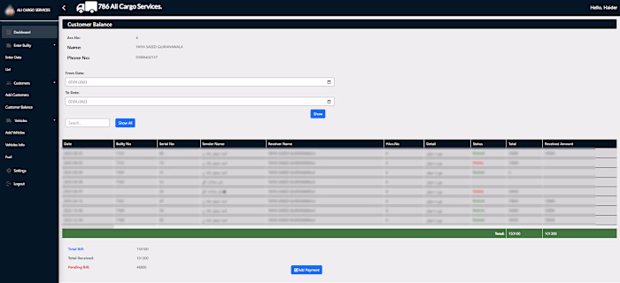 Cargo Management Dashboard - Efficient Operations Solution