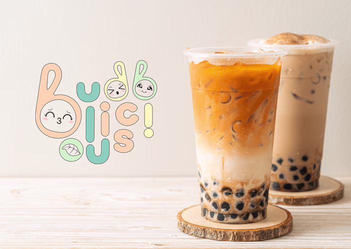 Bubblicious : Bubble Tea Logo and Social Media Ads