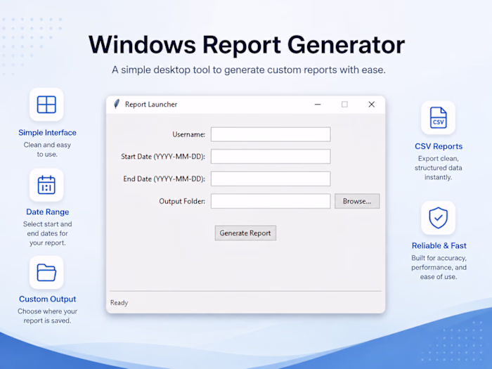 Built a standalone Windows report