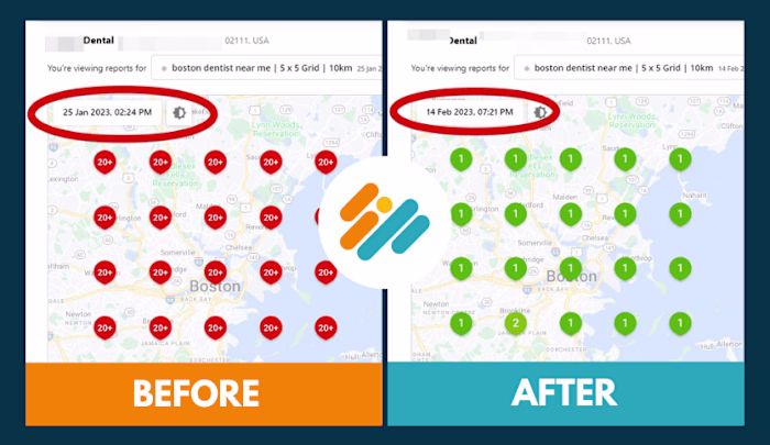 Local SEO Proof - Dentist in Boston, US (From Rank 20 to Rank 1)