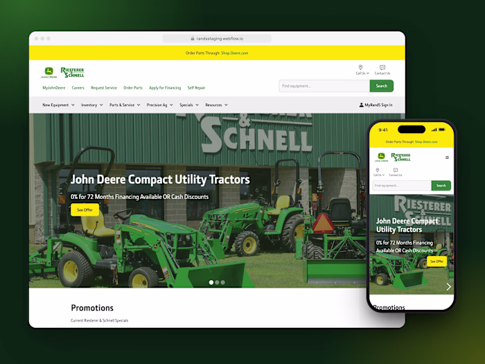 Riesterer & Schnell | Webflow John Deere Dealer Site