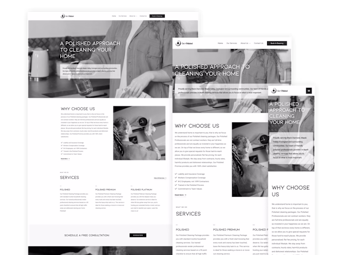 Get Polished Cleaning Website