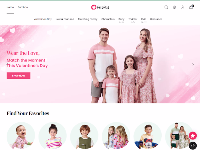Shopify Website Design & Development for PatPat