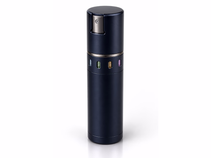 ROTARY 4-CHAMBER TRAVEL PERFUME ATOMIZER
