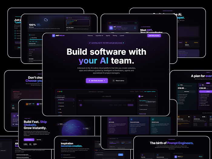 Antereum Software Development powered by AI agents team