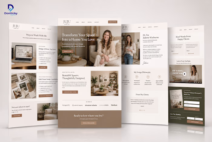 Interior Design & Digital Education Kajabi Website