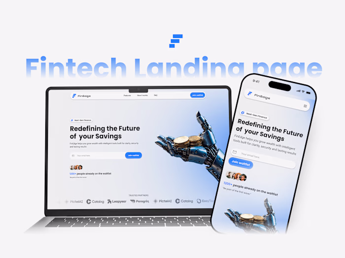 Responsive Landing Page Design for FinEdge