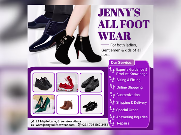 FOOTWEAR STORE FLYER DESIGN
This was