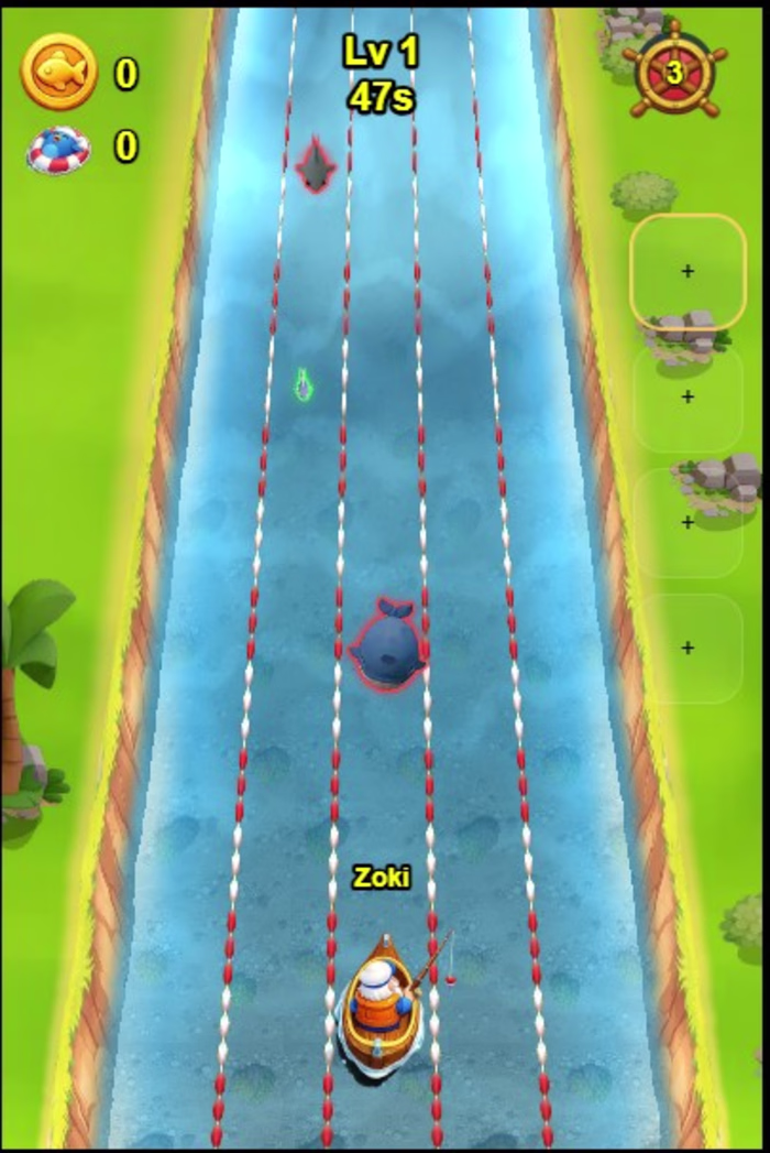 2D game concept based on Fish of fortune game.