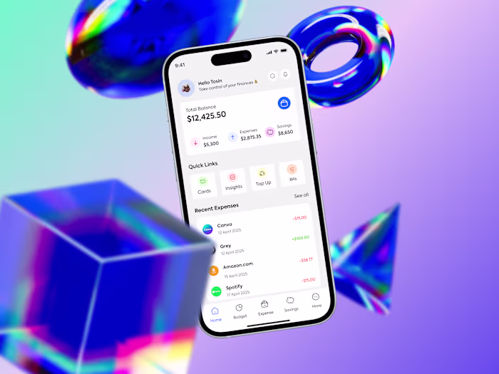 UI/UX Design for Finance Buddy App
