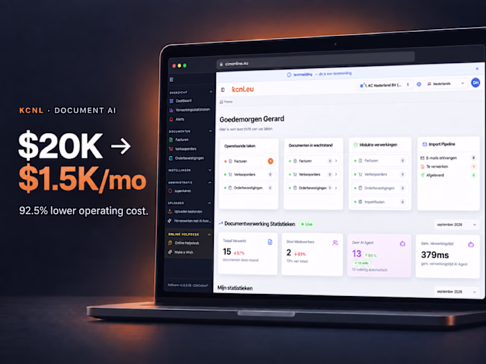 KCNL: cutting document-AI cost from $20K to $1.5K/month