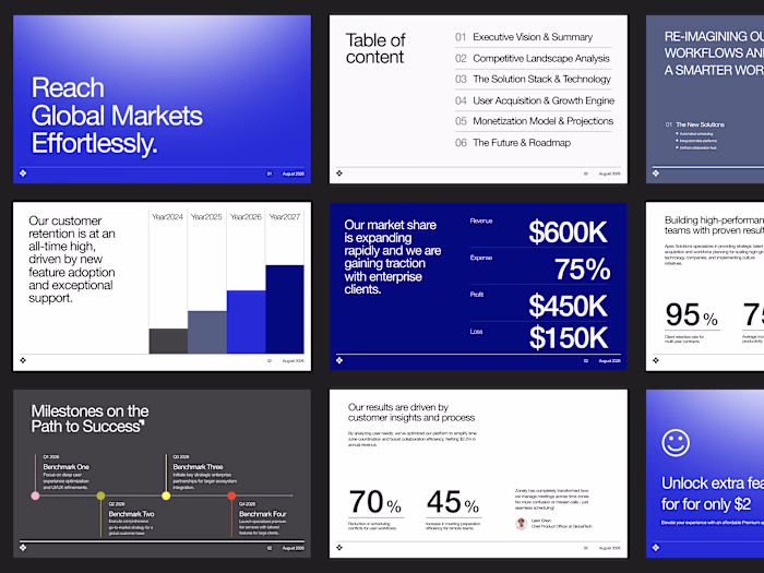 SaaS Pitch Deck Design for Global Expansion