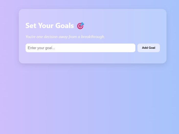 Set Your Goals 🎯