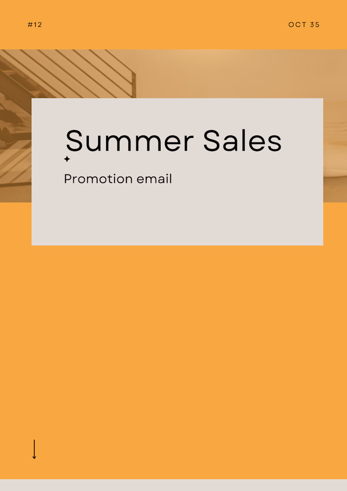A summer Sales Promotion Email