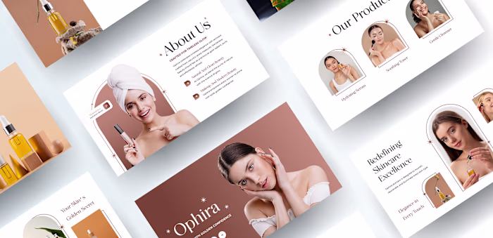 Ophira Cosmetic Company Pitch Deck Design