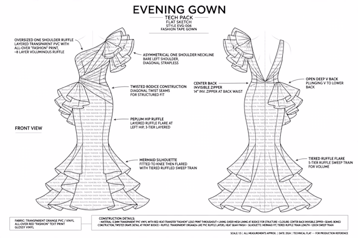 Fashionable stylish gown