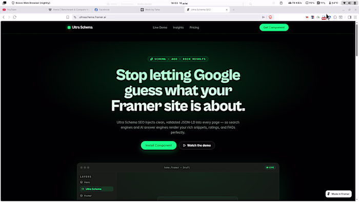 Ultraschema website for my @Framer