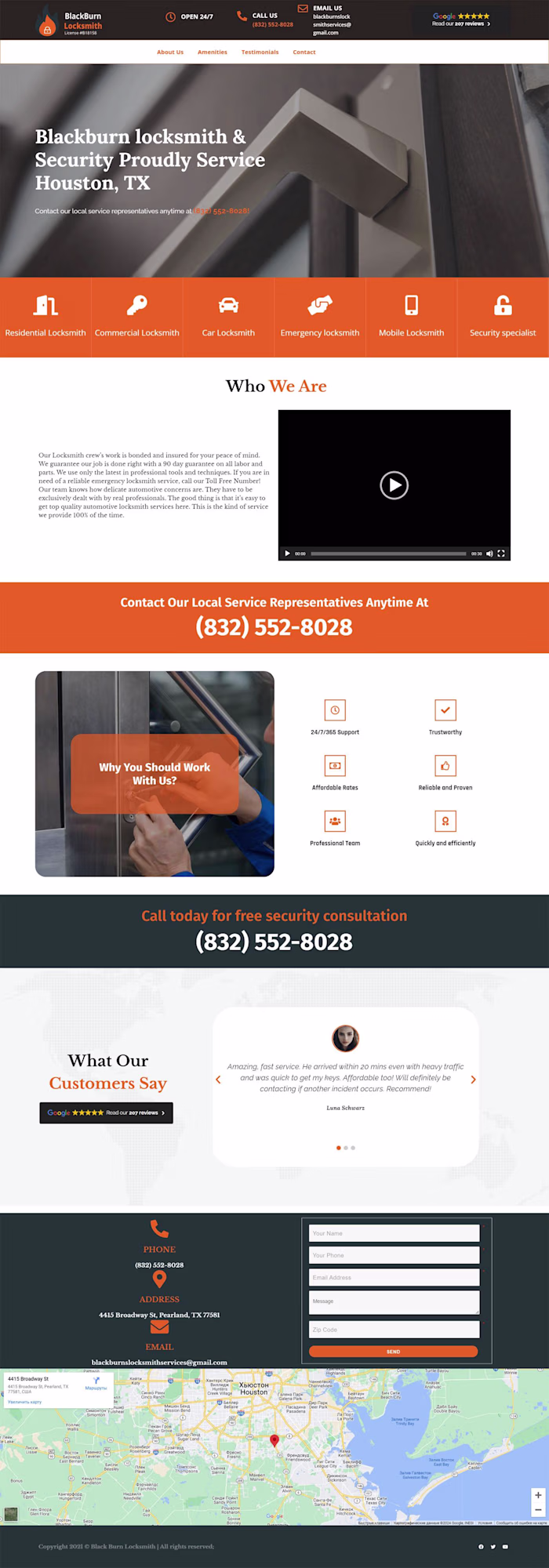 Wordpress - Elementor PRO ➡️ BlackBurn Locksmith