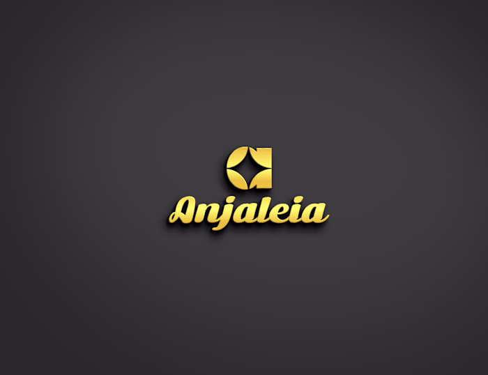 Anjaleia: Luxury Gold Logo Design & 3D Mockup