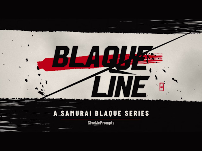 BLAQUE LINE Series Ident: A Katana Cut Drawn in Code